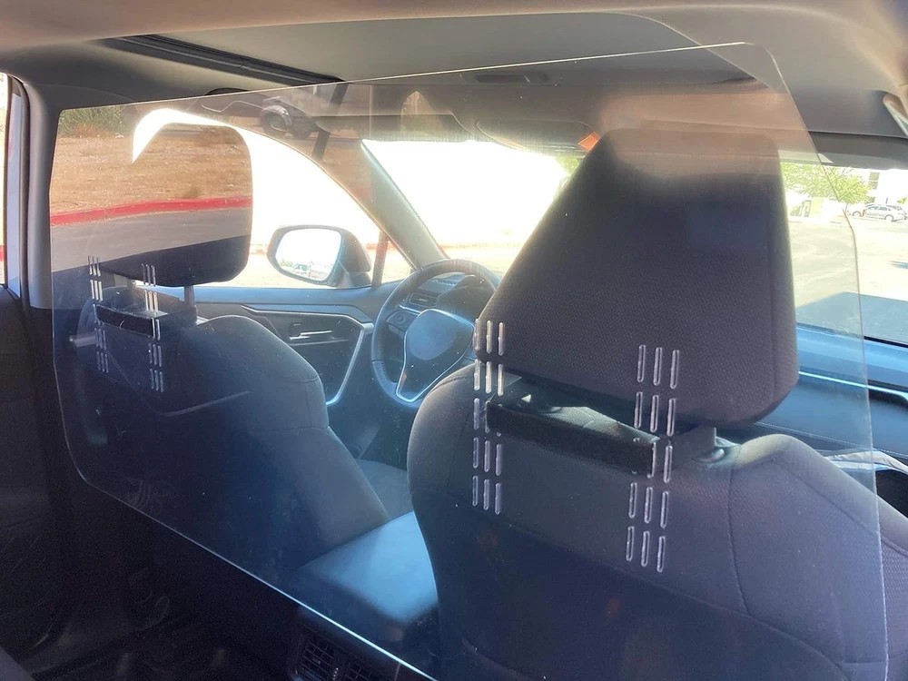 Rideshare Shield Vehicle Sneeze Guard Interior Safety Barrier Car SUV Taxi Dr... - Image 4