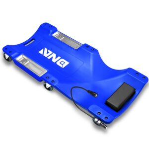 40" Blue Portative w/LED Light Plastic Low-Profile 6 Rollers Automotive Creeper