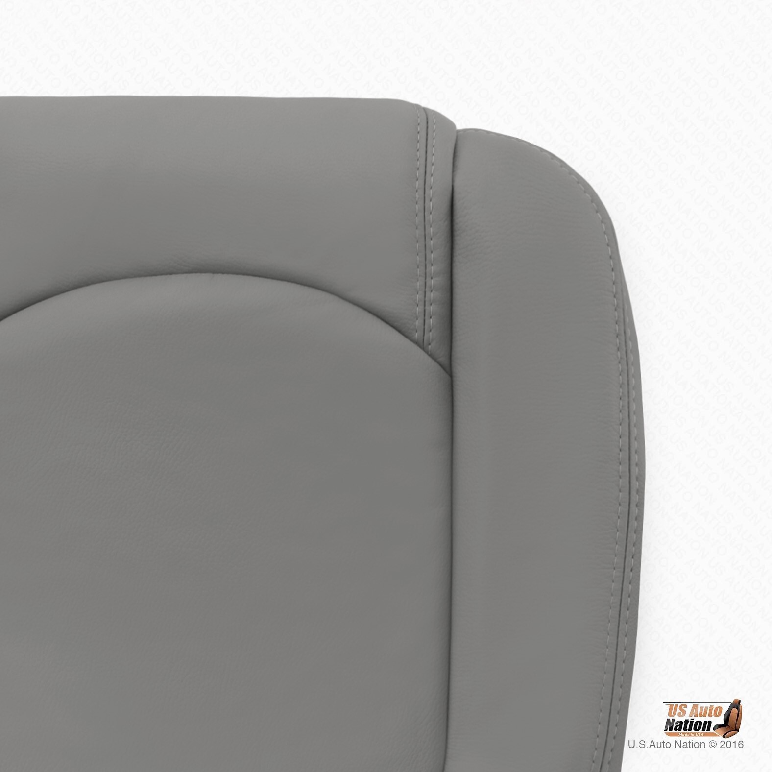 2011 2012 Chevy Traverse - Driver & Passenger Bottoms Genuine Leather Cover Gray - Image 2