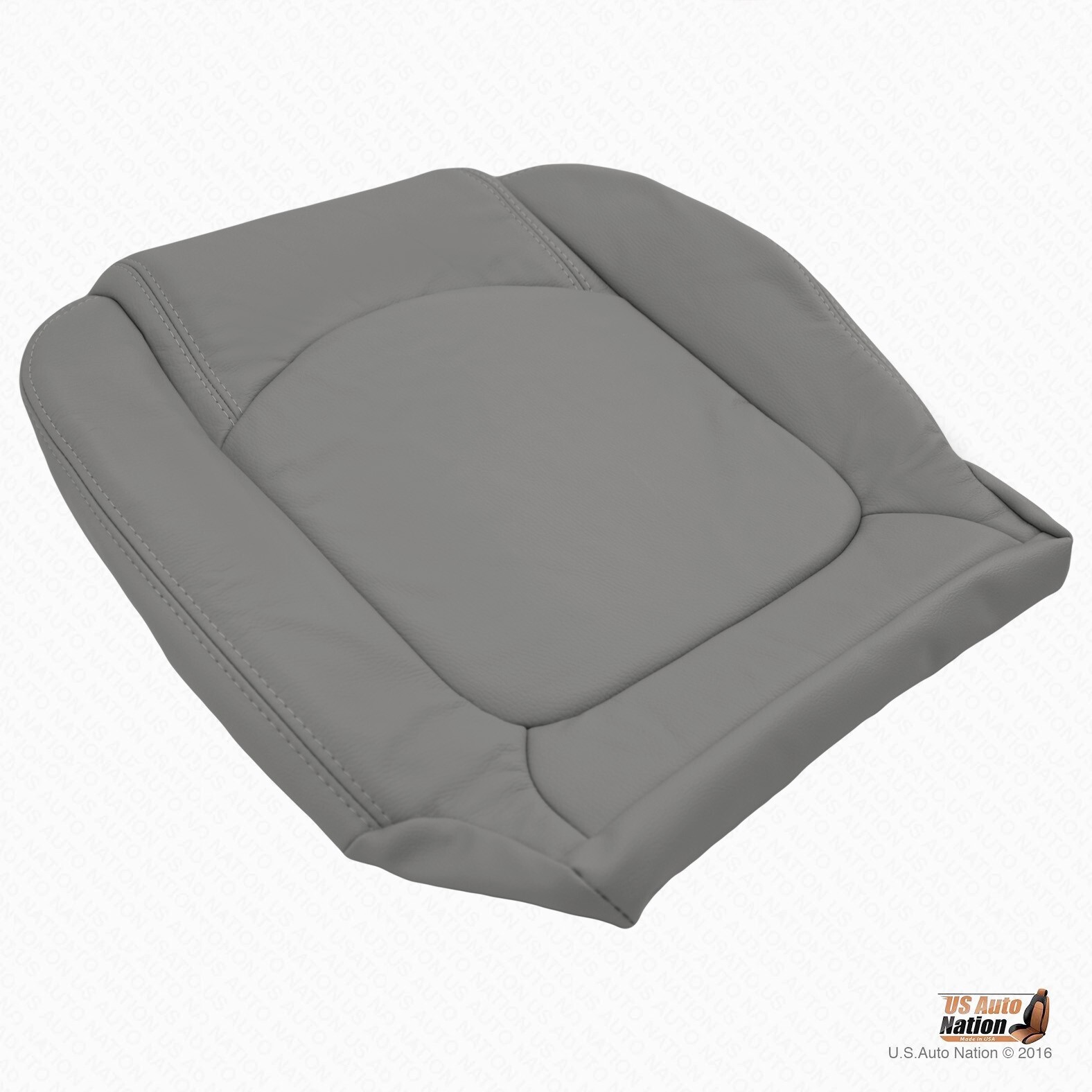 2011 2012 Chevy Traverse - Driver & Passenger Bottoms Genuine Leather Cover Gray - Image 5