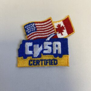 CVSA Certified Commercial Vehicle Safety Alliance Fabric Patch USA/Canada Flag