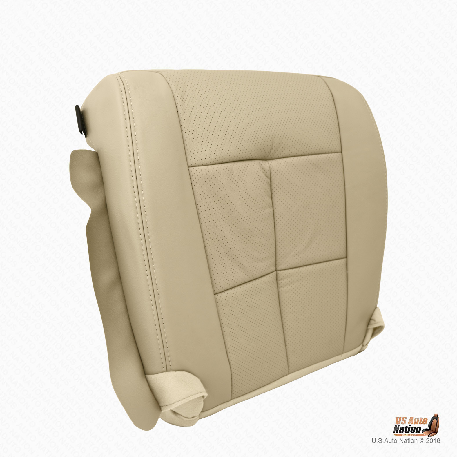 2007 to 2014 Lincoln Navigator DRIVER & PASSENGER Bottom Leather Seat Cover TAN - Image 5