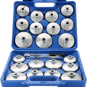 23PC Oil Filter Removal Cap Wrench Garage Socket Set Automotive Removal Garage T