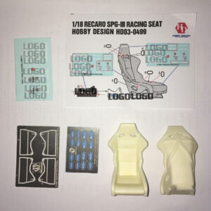 Hobby Design 1/18 SPG-III Racing Seats (Resin+PE+Decals)