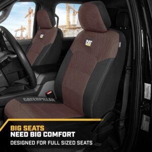 Caterpillar Automotive Seat Covers for Front Seats, Brown / Black, CASC-2284-BW
