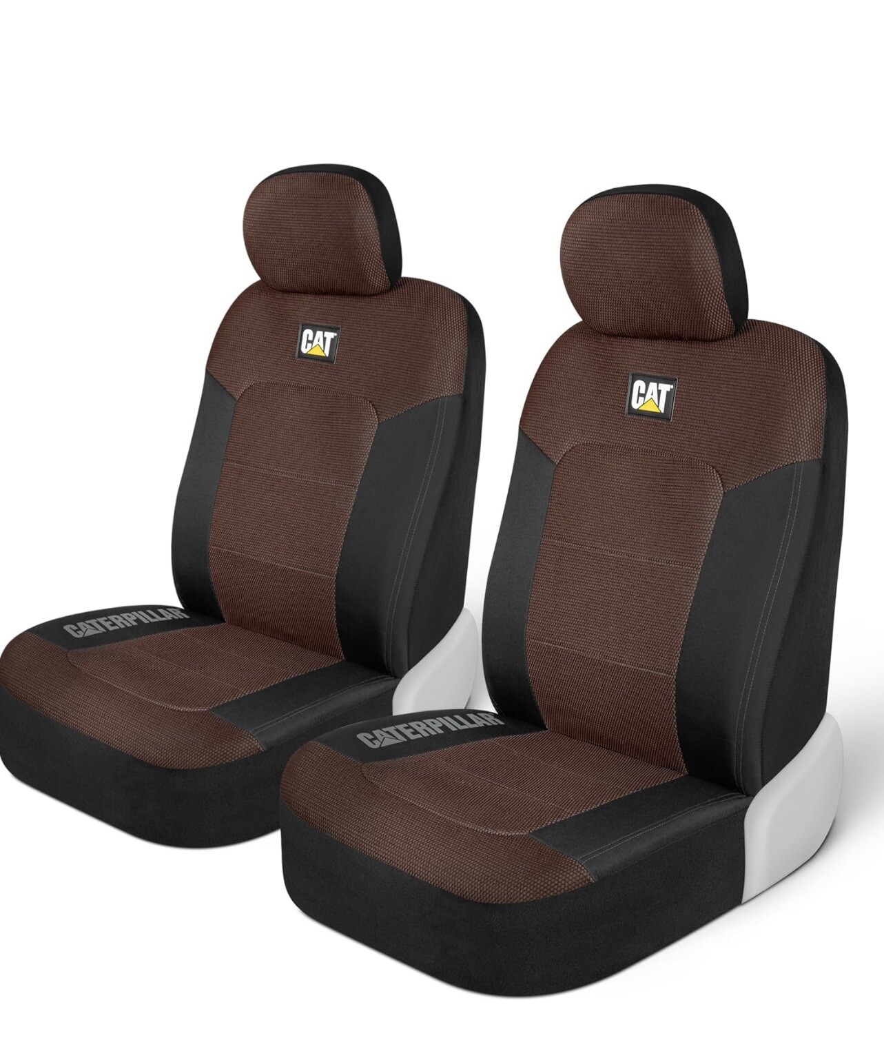 Caterpillar Automotive Seat Covers for Front Seats, Brown / Black, CASC-2284-BW - Image 2