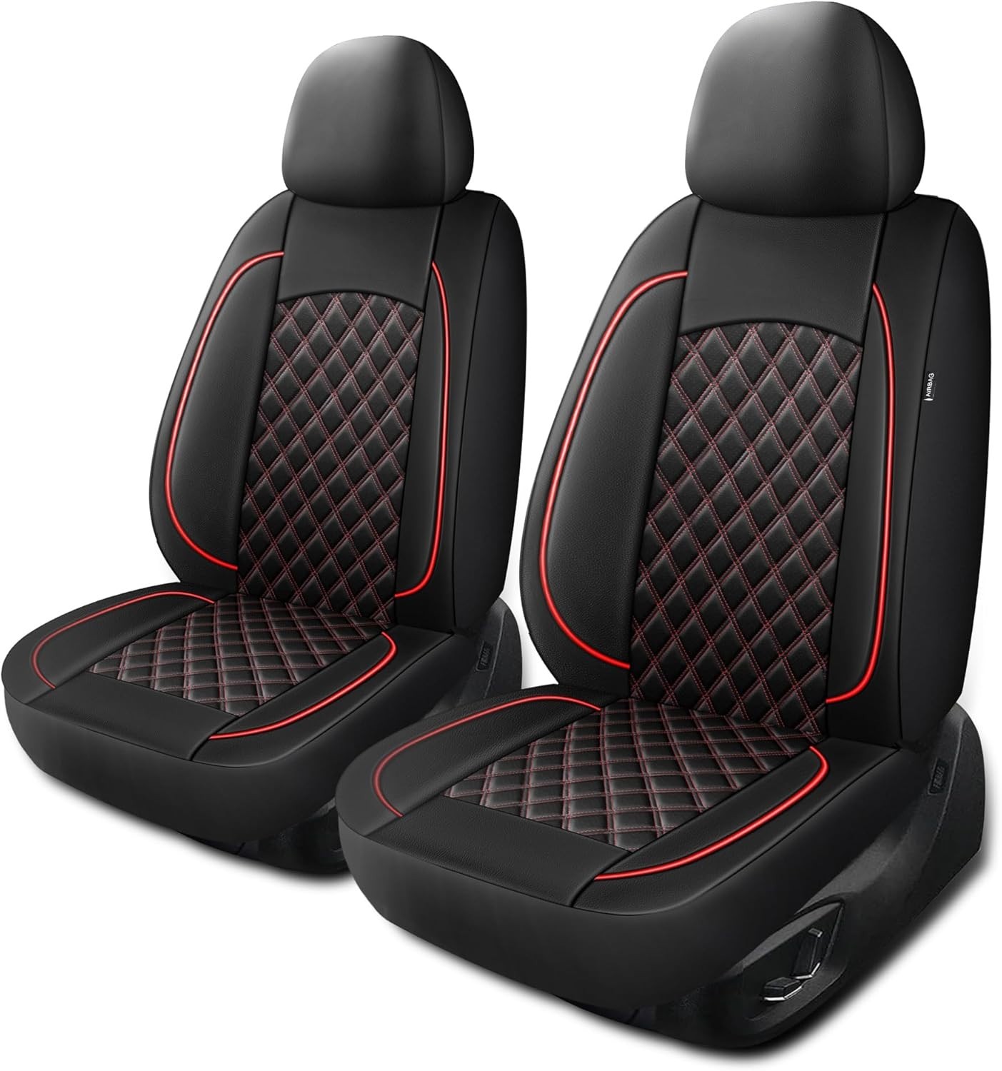 Fundas de Asiento de Coche de Cuero, Transpirables e Impermeables Cuero Napa Automotriz Mar...- - Image 2