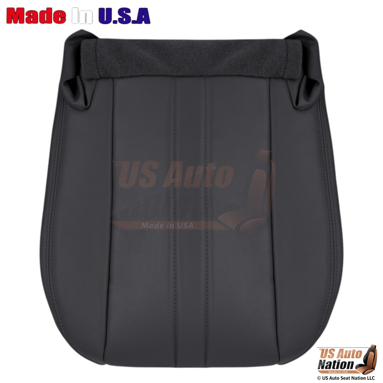 1996-2002 Fits Chevy Express Leatherette Front Replacement Covers Very Dk Pewter - Image 2