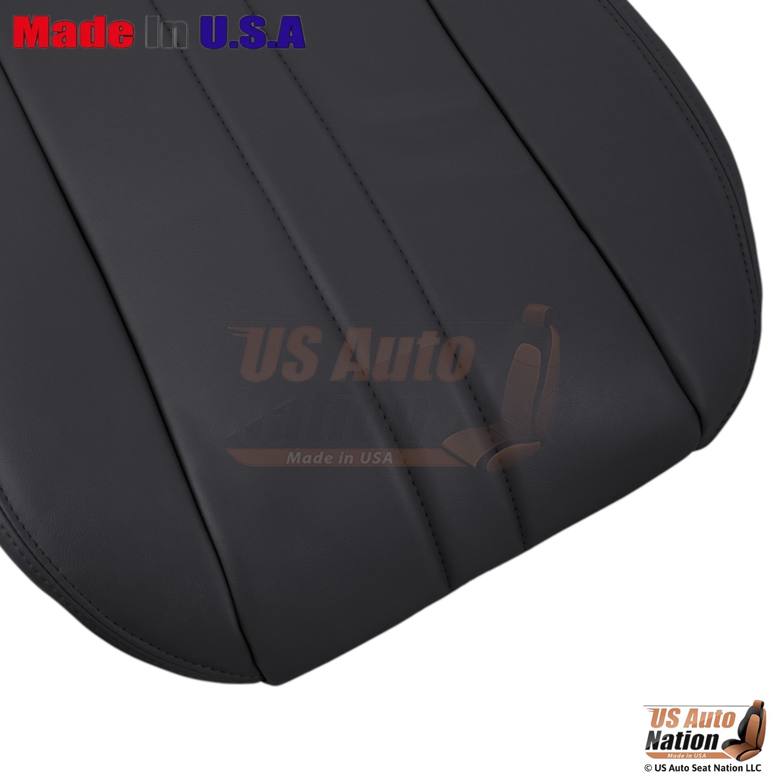 1996-2002 Fits Chevy Express Leatherette Front Replacement Covers Very Dk Pewter - Image 4