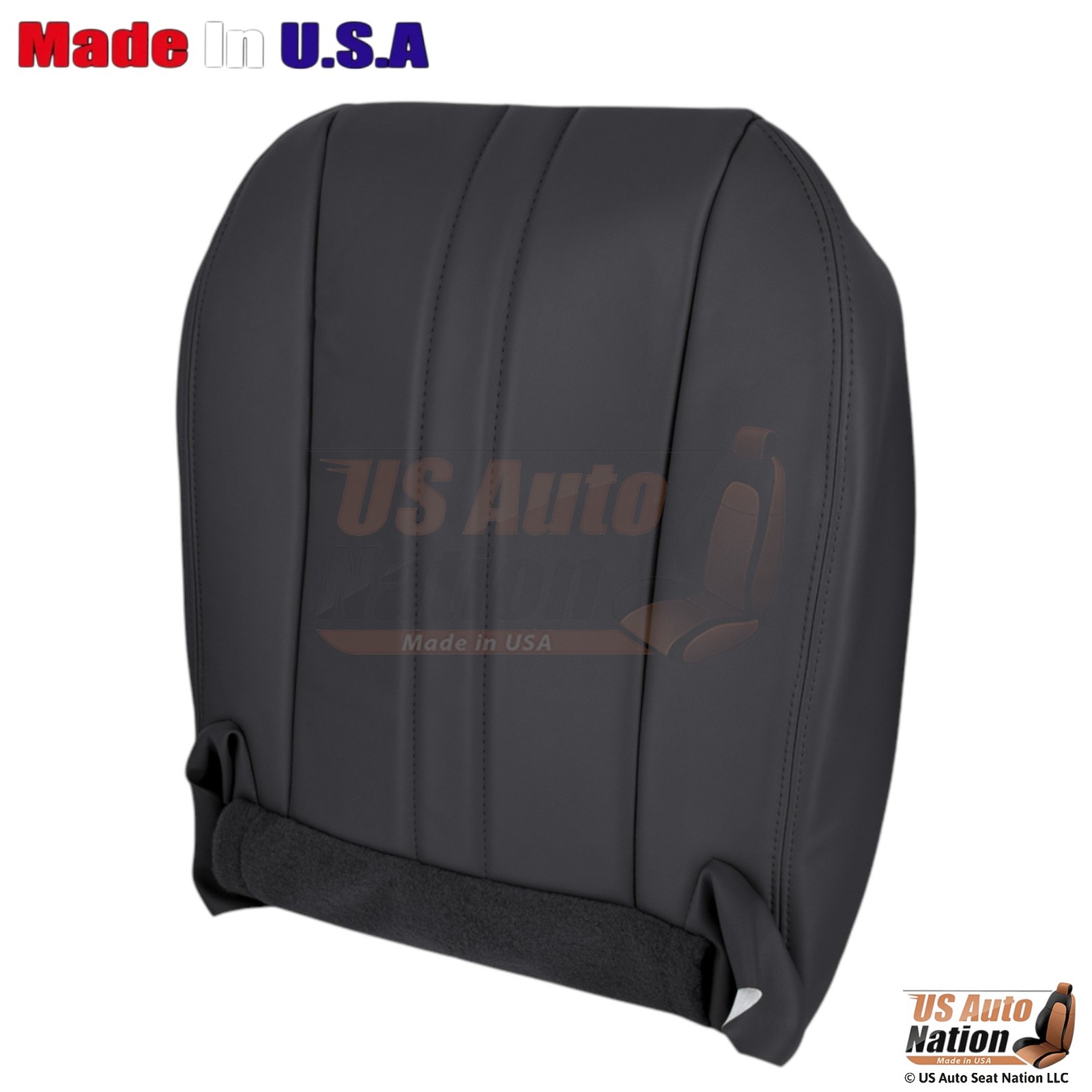 1996-2002 Fits Chevy Express Leatherette Front Replacement Covers Very Dk Pewter - Image 5