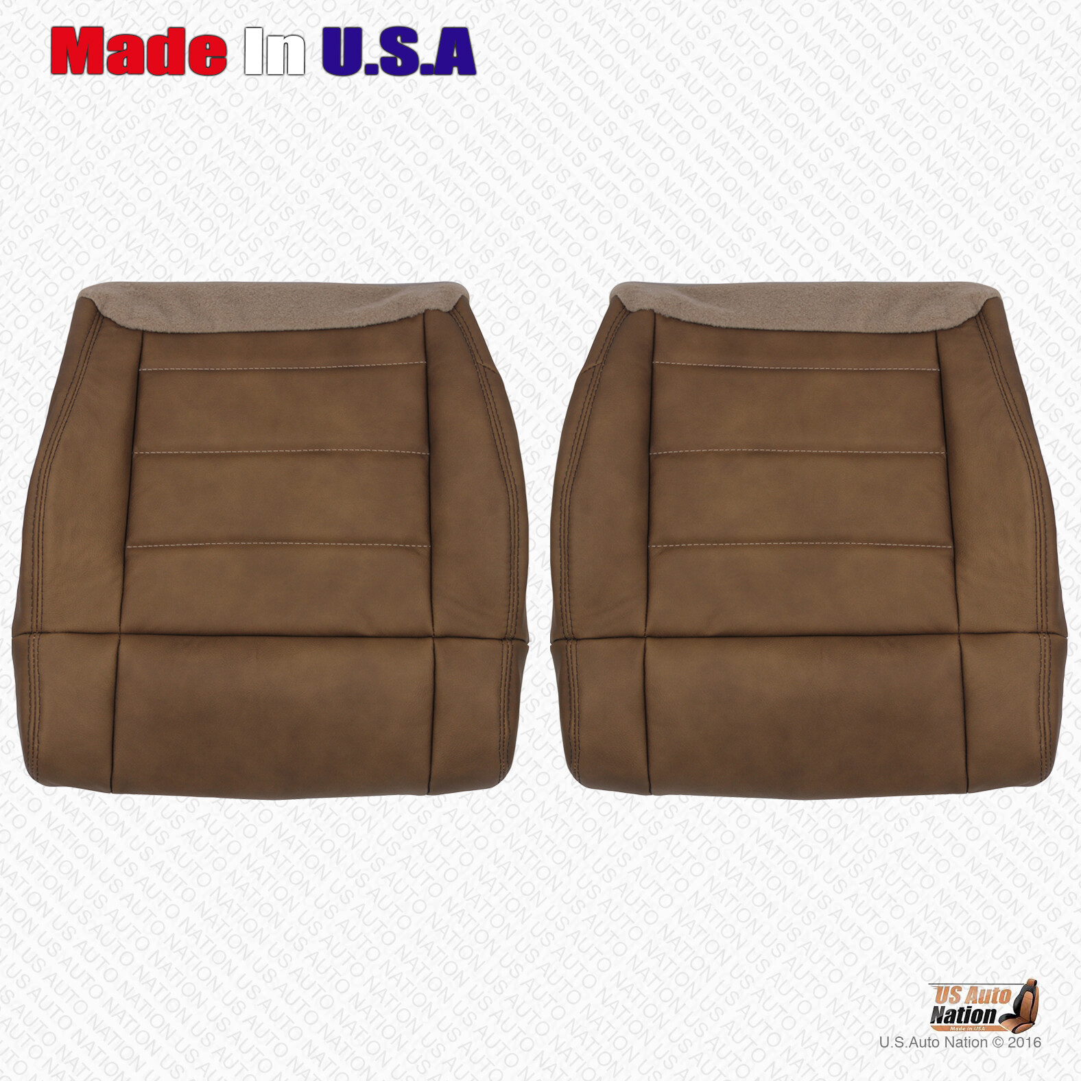2007-2010 For Jeep Wrangler Rubicon Driver-Passenger Bottom Leather Cover Saddle
