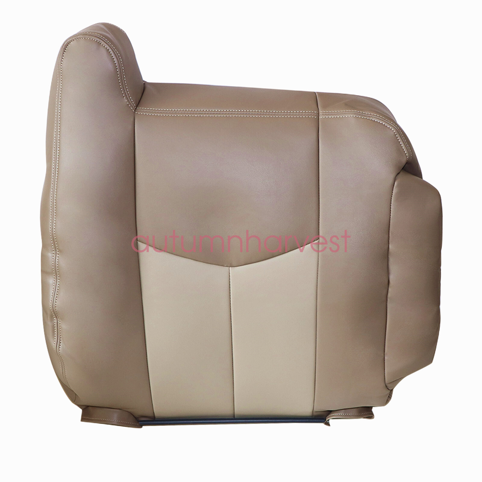 For 2003 2004 2005 2006 GMC Sierra & Yukon Denali Front Leather Seat Covers Tan - Image 4
