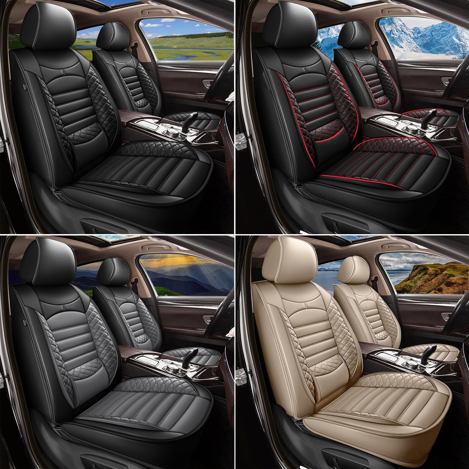Seat Covers Leather Waterproof Automotive Seat Protector For Nissan (2/5 Seats)