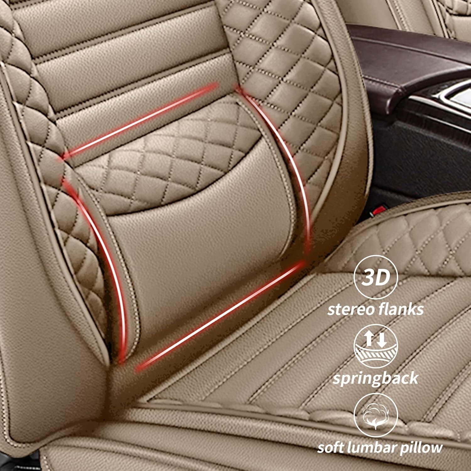 Seat Covers Leather Waterproof Automotive Seat Protector For Nissan (2/5 Seats) - Image 5