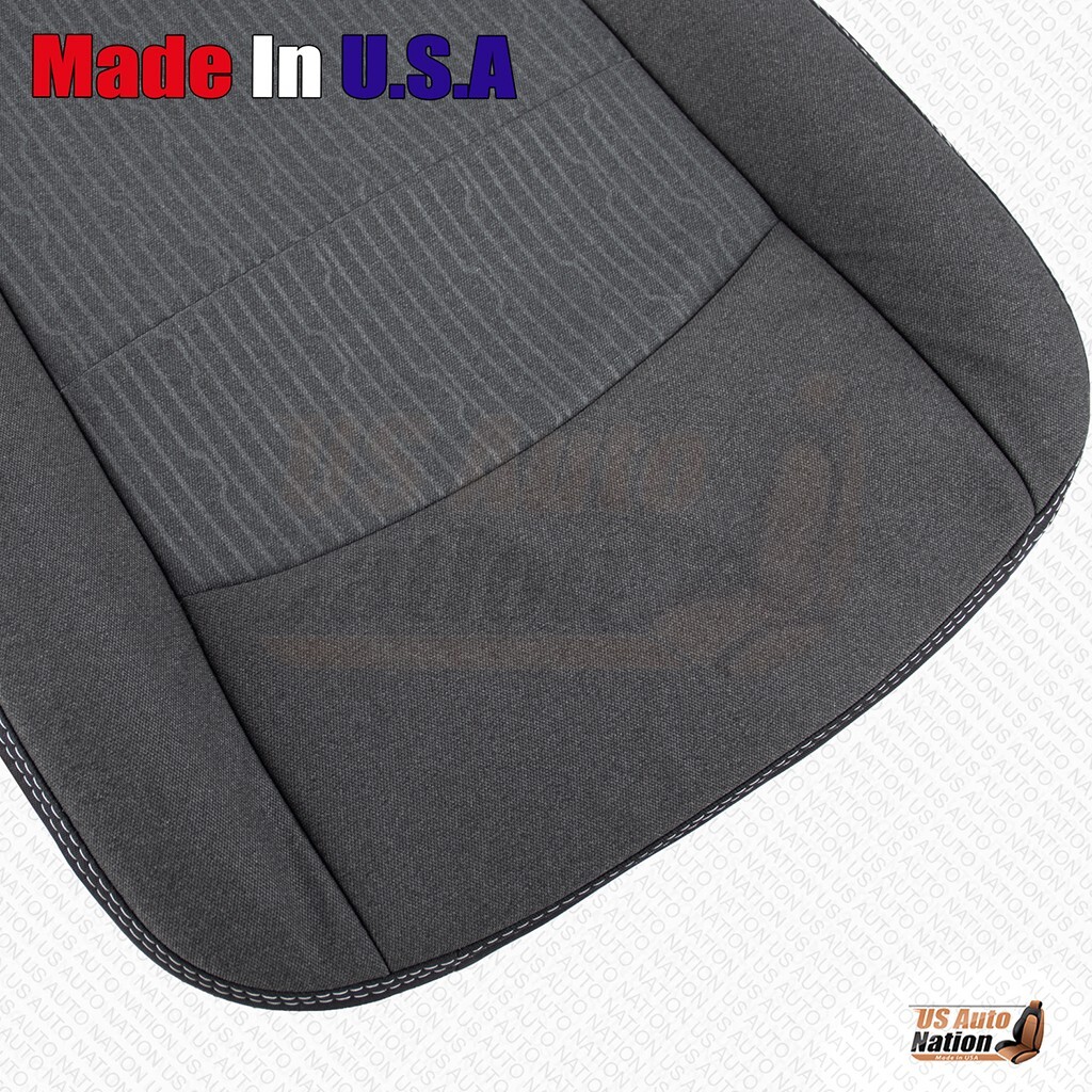 2019-2024 Dodge Ram 2500 3500 4500 5500 Cloth Driver Bottom Seat Cover Gray - Image 2