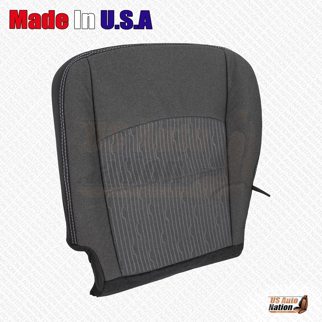 2019-2024 Dodge Ram 2500 3500 4500 5500 Cloth Driver Bottom Seat Cover Gray - Image 4