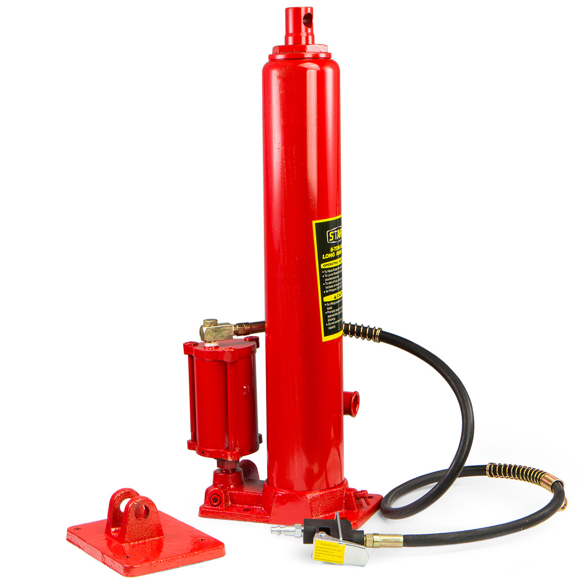 XtremepowerUS 2-in-1 Air/Hydraulic Long Ram Jack 8-Ton Crane Engine Hoist Lift