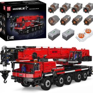 Mould King 17074 Crane Engineering Red Truck Building Block Remote Control MOC