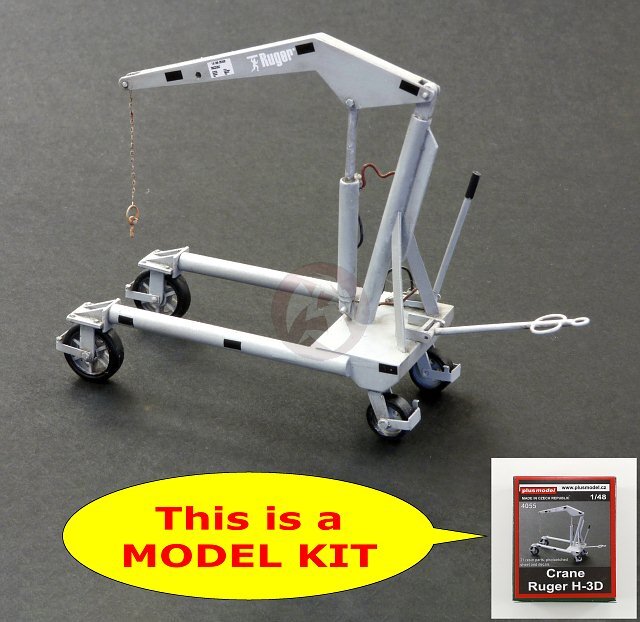 Plus Model 1/48 Ruger HP-3D Heavy Duty Floor Crane / Engine-Hoist (w/Decal) 4055