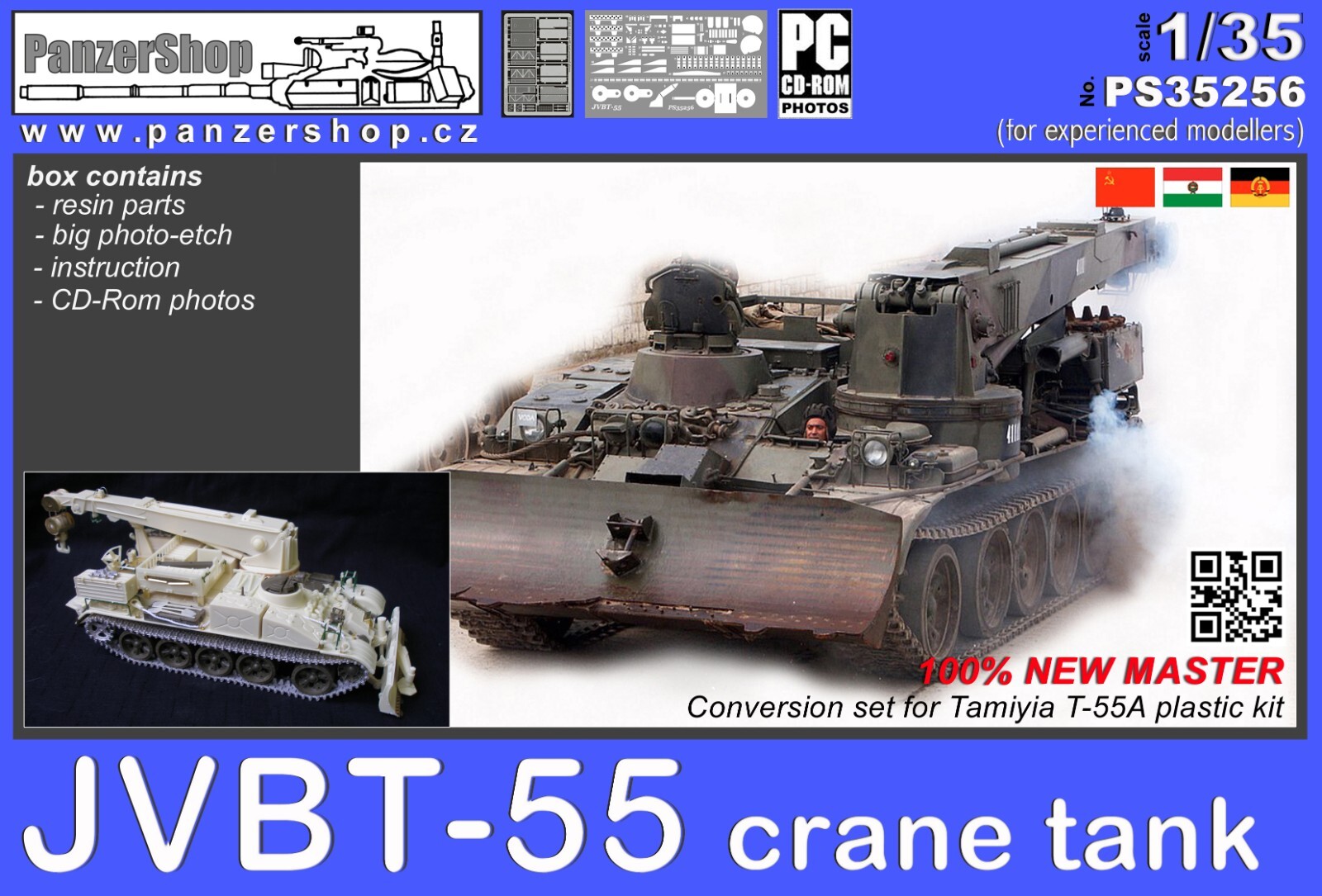 JVBT-55 Crane Recovery Tank 1/35 PanzerShop PS5256 conversion resin Tamiya