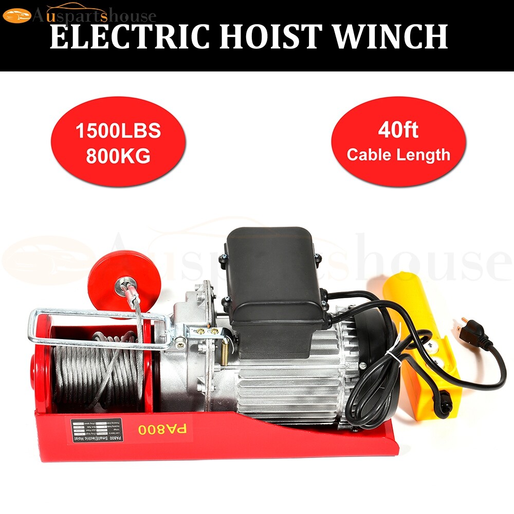 1500lb 700kg Electric Hoist Winch Lifting Engine Crane Automotive 110V/60Hz - Image 4
