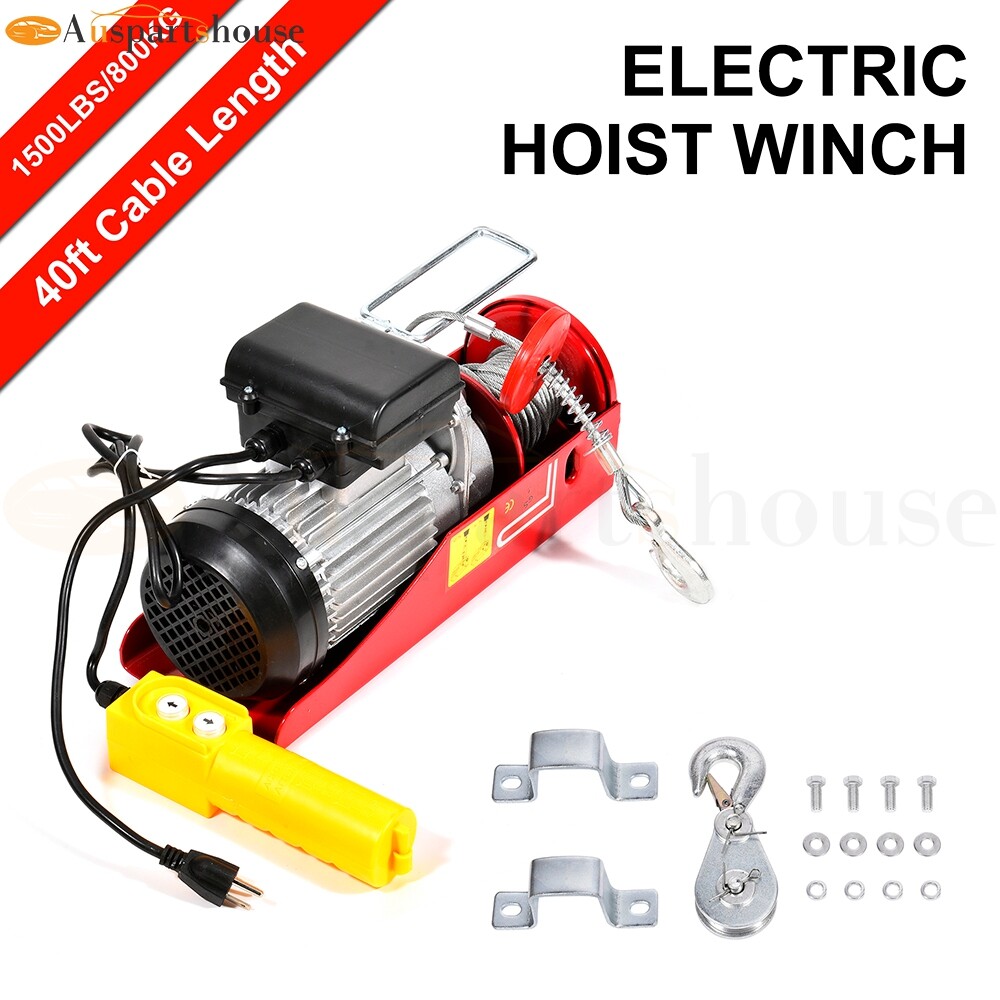 1500lb 700kg Electric Hoist Winch Lifting Engine Crane Automotive 110V/60Hz - Image 5