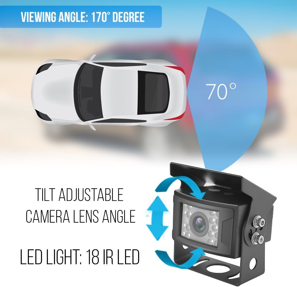 7" Wireless Vehicle Safety Monitor with Night Vision for Bus, Truck, Van - Image 5