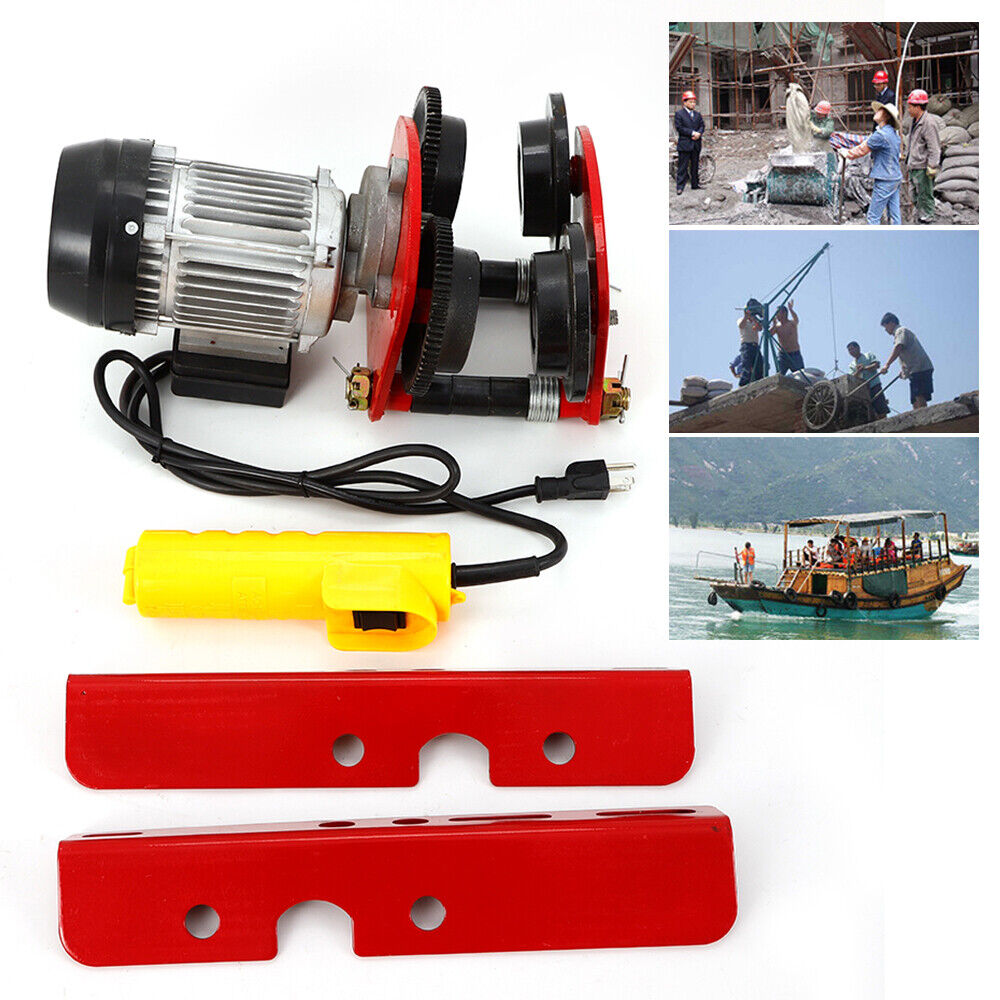 Electric Hoist Winch Lifting Engine Crane Cable Overhead Lift 2200 lbs