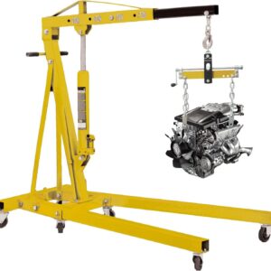 Heavy Duty Engine Hoist Leveler Cherry Picker Shop Crane Load Lift Tool 1500 Lbs