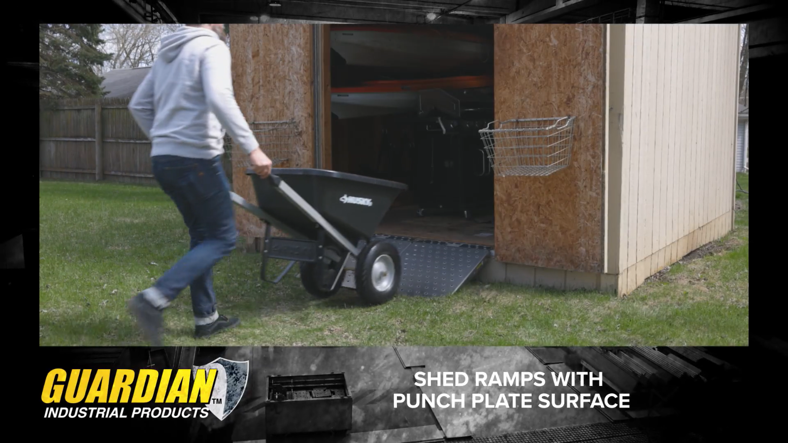 Guardian SR-01-24-24-P-TS6-2 Shed Ramps with Punch Plate Surface - 2 Pack - Image 2