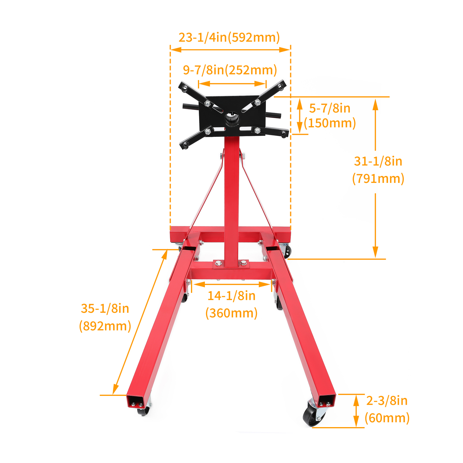 2000lb Heavy Duty Steel Engine Stand Auto Truck Motor Hoist Automotive Shop - Image 2