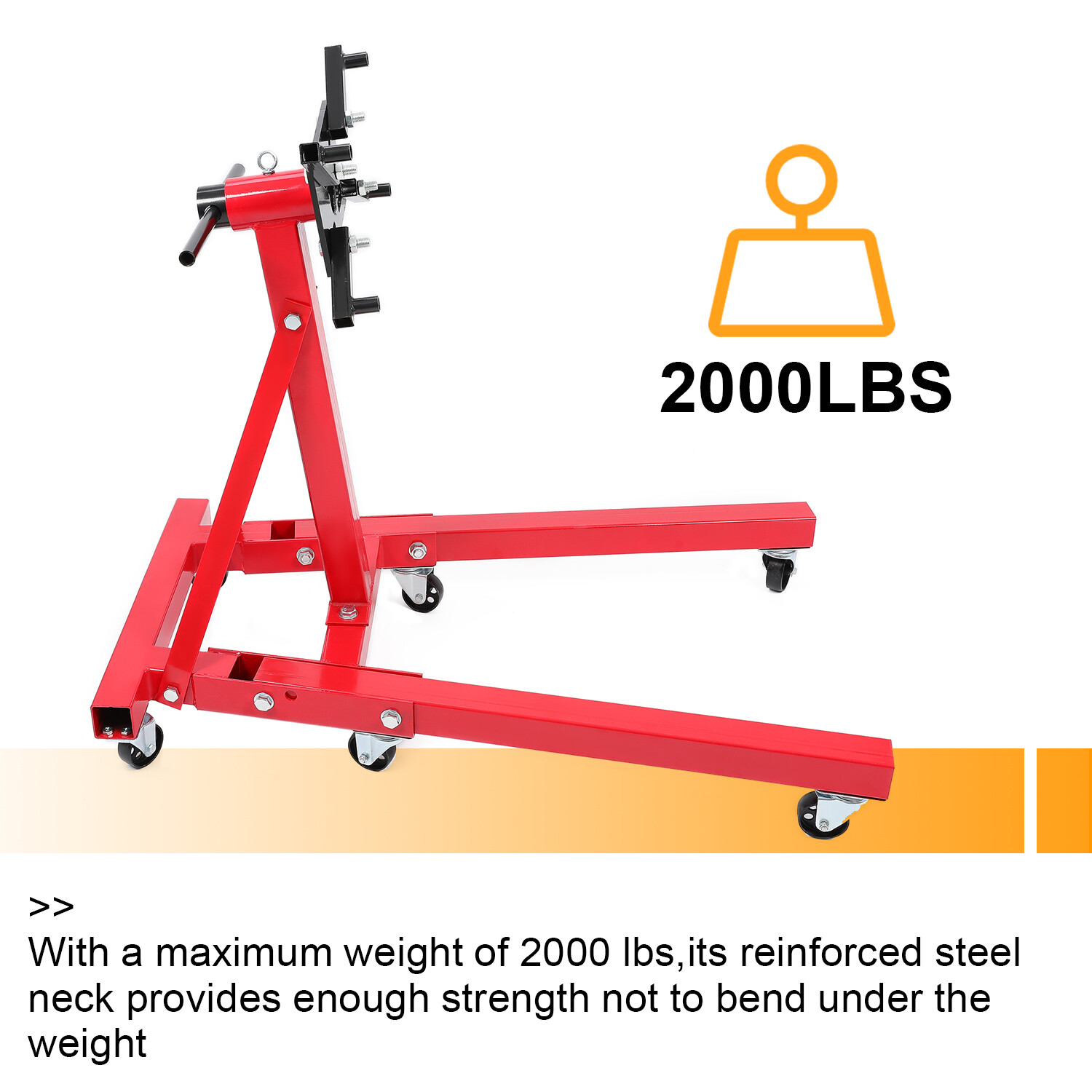 2000lb Heavy Duty Steel Engine Stand Auto Truck Motor Hoist Automotive Shop - Image 5
