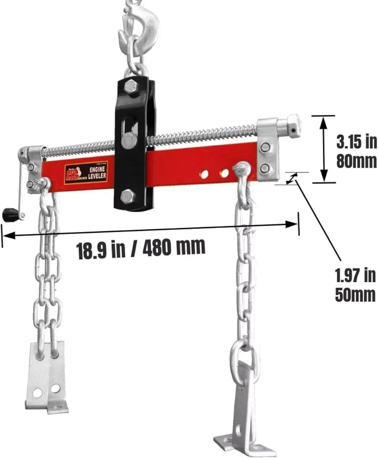 Heavy Duty Engine Hoist Leveler Cherry Picker Shop Crane Load Lift Tool 1500 Lbs - Image 3