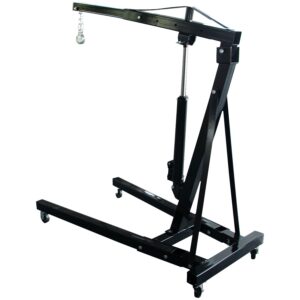 1 Ton Foldable Hydraulic Engine Hoist Crane Lift 4 Adjustable Position.