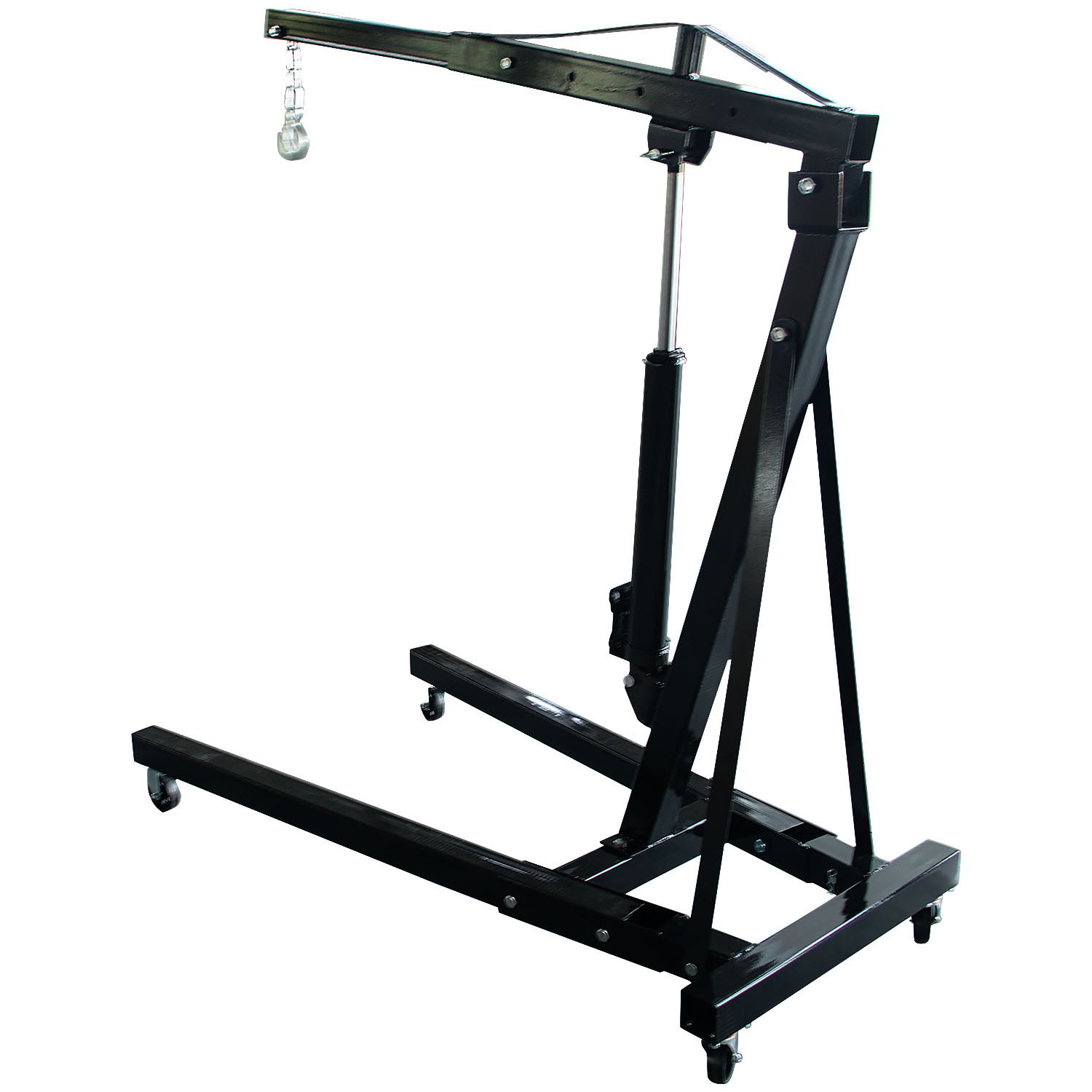 1 Ton Foldable Hydraulic Engine Hoist Crane Lift 4 Adjustable Position.