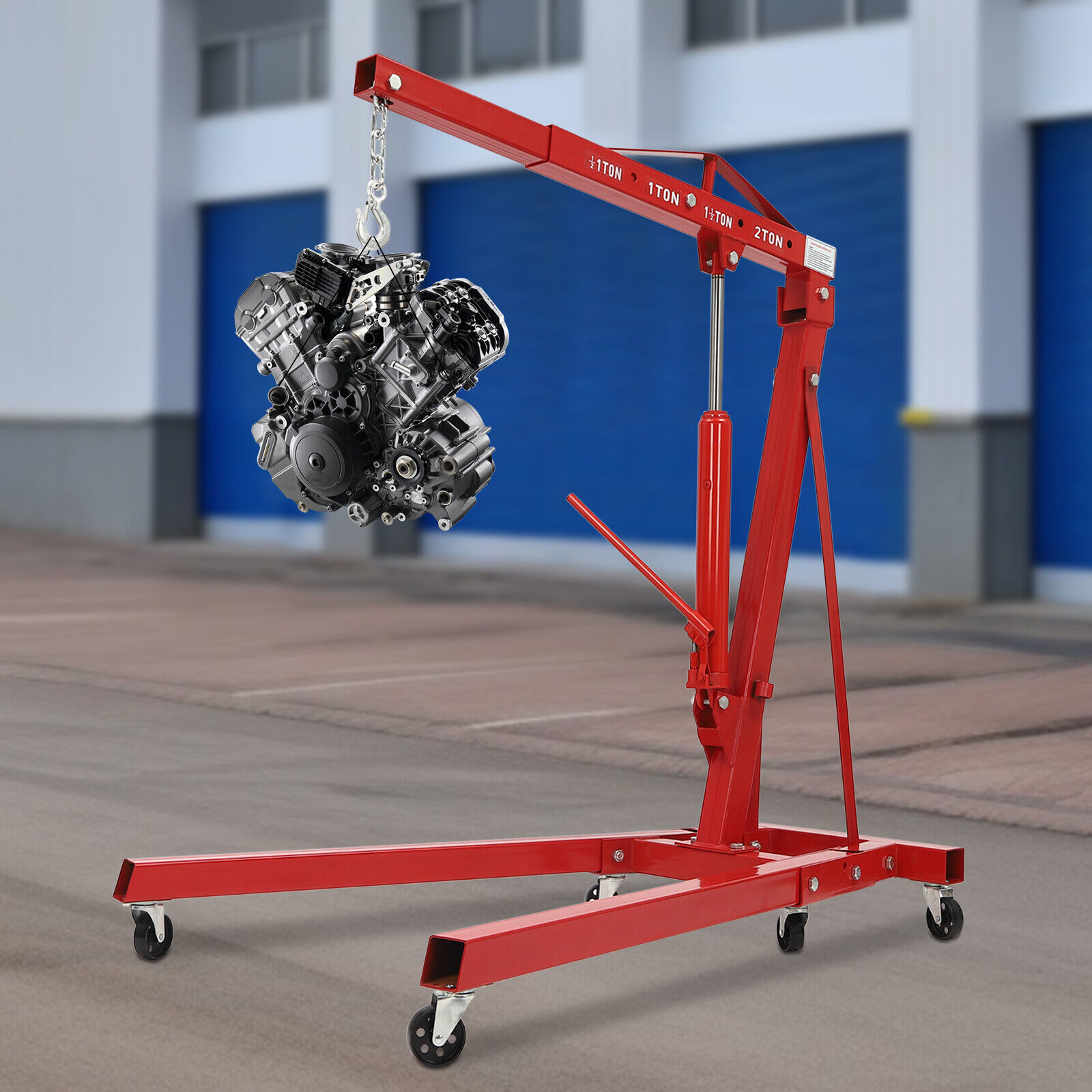 4409LBS 2 TON Heavey Duty Engine Motor Hoist Cherry Picker Shop Crane Lift New
