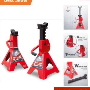 2 Pack 2 Ton Automotive Stands - Durable and Reliable for Vehicle Service