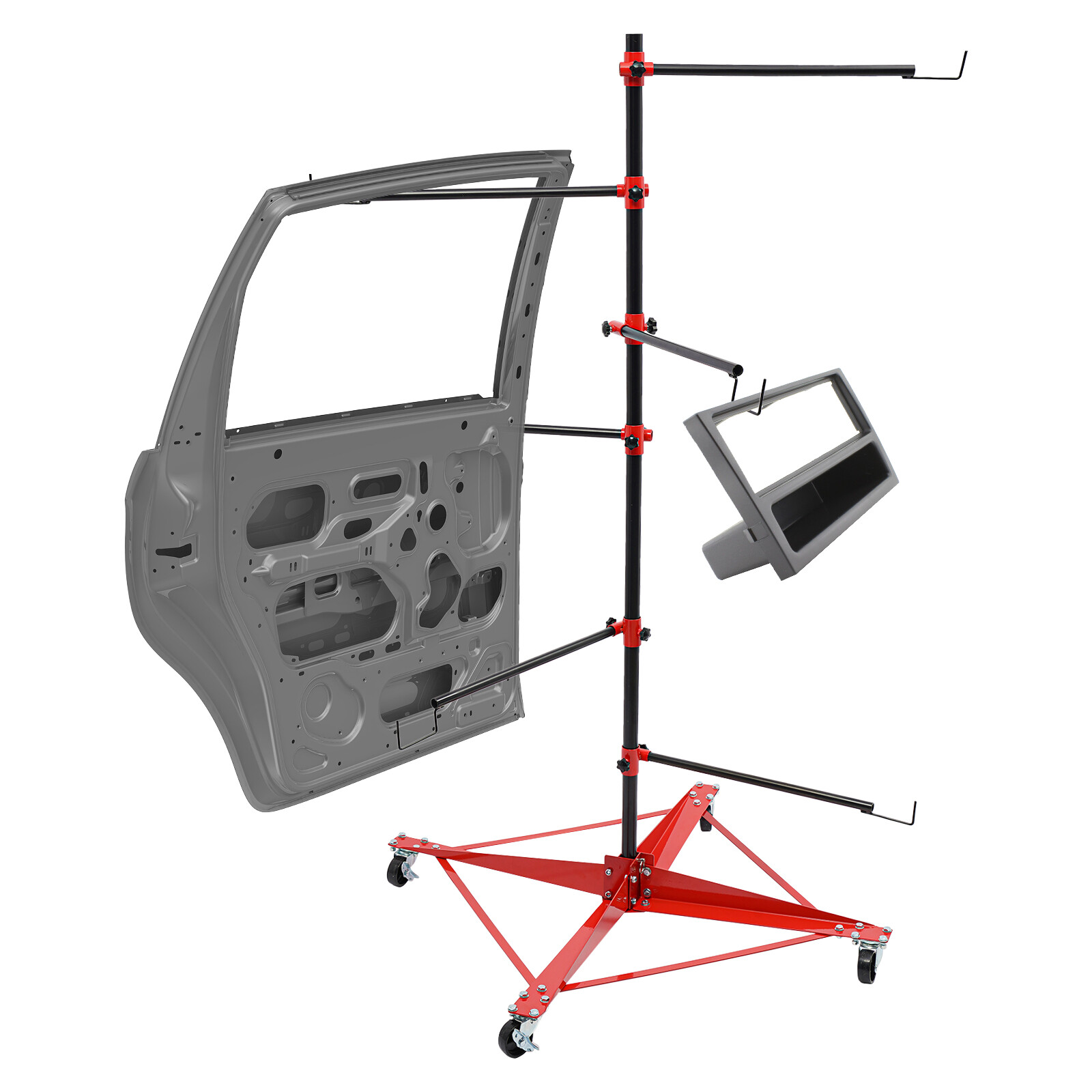 Automotive Panel Tree Paint Stand Adjustable Center Post Hang Doors Fenders - Image 4