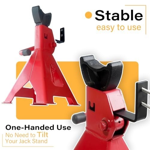 8 Pack Heavy Duty Jack Stand Wall Mount Organizer - Stainless Steel Holder Hooks - Image 5