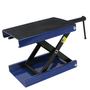 Steel Motorcycle ATV Wide Deck Scissor Lift Jack Crank Hoist Stand up to 1100LBS