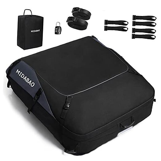 Car Roof Bag Cargo Carrier, 25 Cubic Feet Waterproof Rooftop Cargo Carrier +
