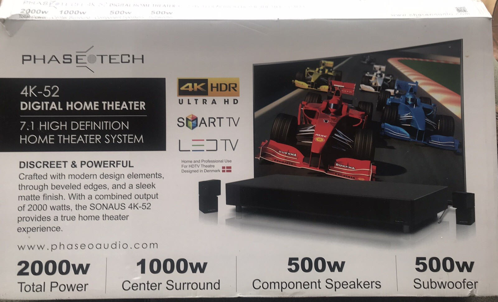 Phase Tech 4K-52 Digital Home Theater 7.1 High Definition SEE DESCRIPTION