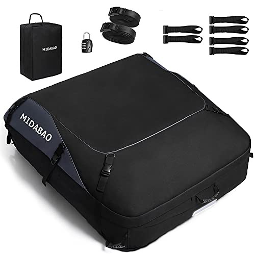 Car Roof Bag Cargo Carrier, 25 Cubic Feet Waterproof Rooftop Cargo Carrier + - Image 2