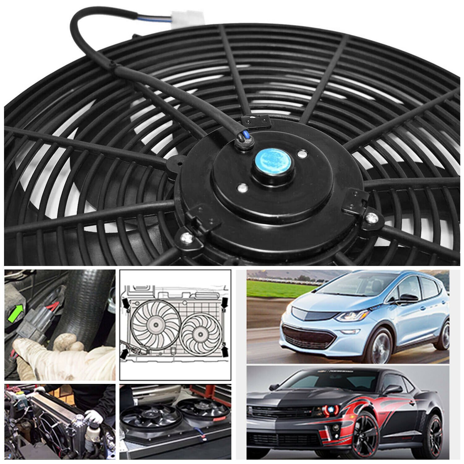 120W 3500CFM PERFORMANCE 12V AUTOMOTIVE ELECTRIC RADIATOR COOLING FAN 16INCH - Image 5