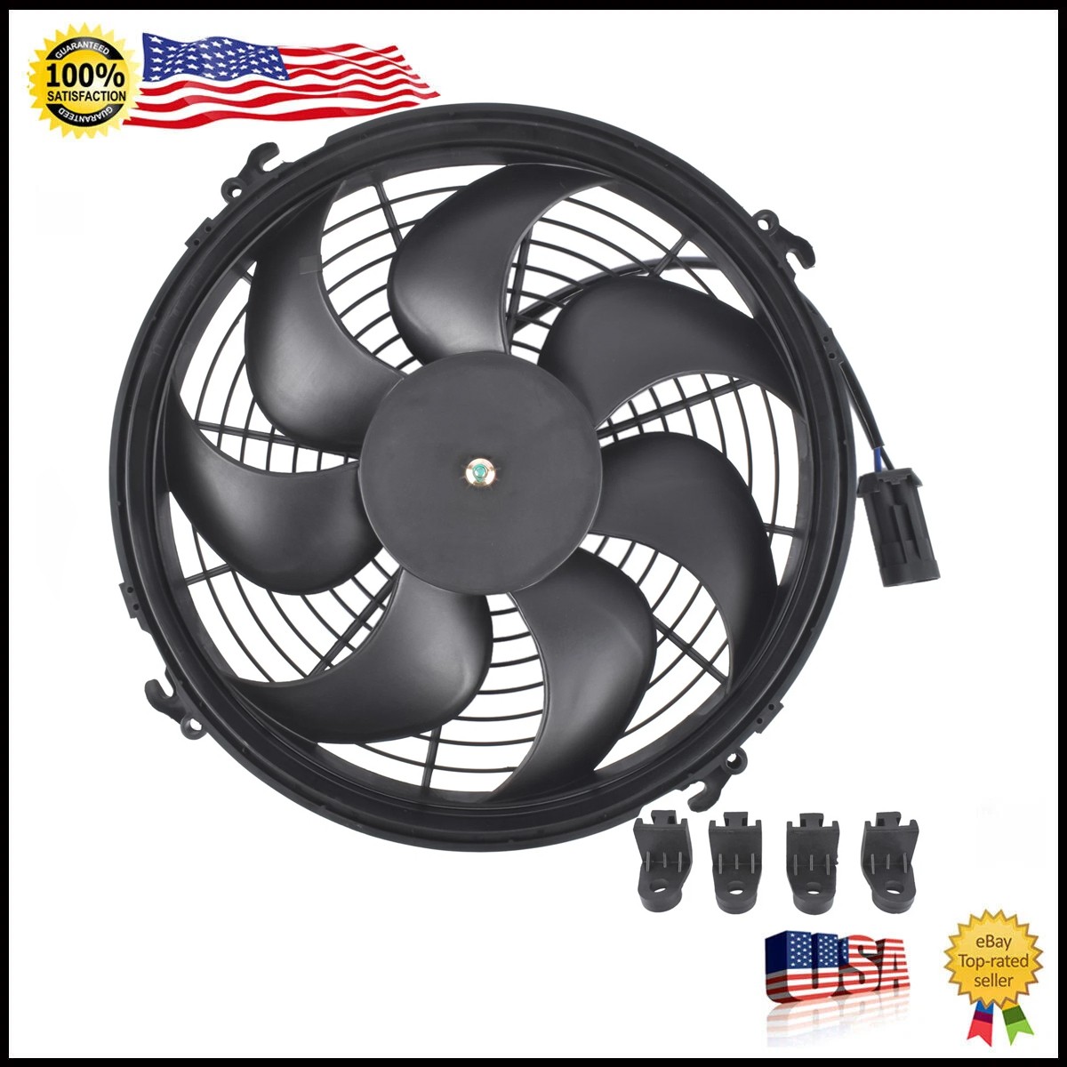 Electric Puller Fan Replace for Spal 12" 12V 1870 CFM 30103202 VA01-AP90/VLL-66A