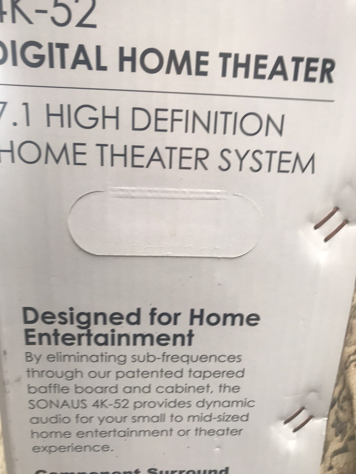 Phase Tech 4K-52 Digital Home Theater 7.1 High Definition SEE DESCRIPTION - Image 2