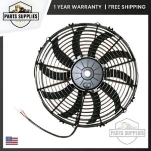 30102045 13" 12V 1682 CFM Electric Pusher Fan VA13-AP70/LL-63S Curve Blade Black