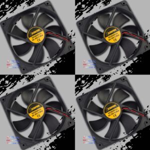 4pc Square Rotary Quiet 3" Cooling Fan Slim 12 Volt Marine Automotive Computer