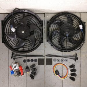 1963-85 GM E Body 10" 1019 CFM Cooling Fan Fixed Temp Switch Kit platform 405 V8