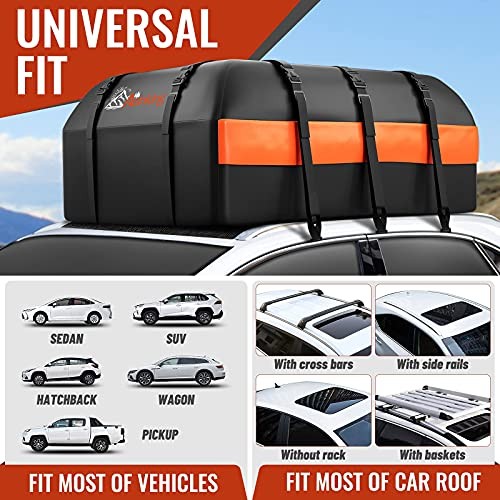 Car Rooftop Cargo Carrier Bag, 21 Cubic Feet 100% Waterproof Heavy Duty 840D - Image 3